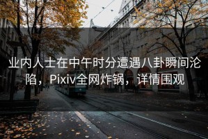 业内人士在中午时分遭遇八卦瞬间沦陷，Pixiv全网炸锅，详情围观