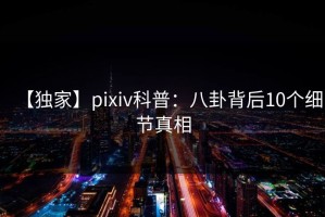 【独家】pixiv科普：八卦背后10个细节真相