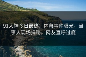 91大神今日最热：内幕事件曝光，当事人现场揭秘，网友直呼过瘾