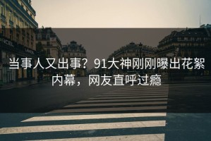 当事人又出事？91大神刚刚曝出花絮内幕，网友直呼过瘾